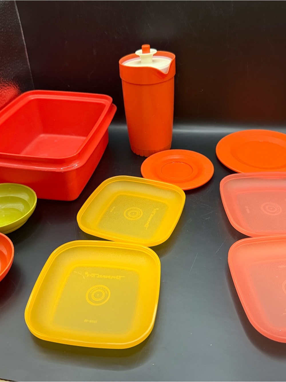 Vintage Children Tupperware Harvest colored mixed lot